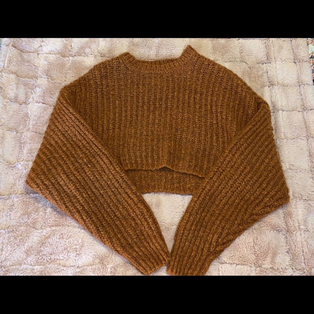 Brown Cropped Sweater